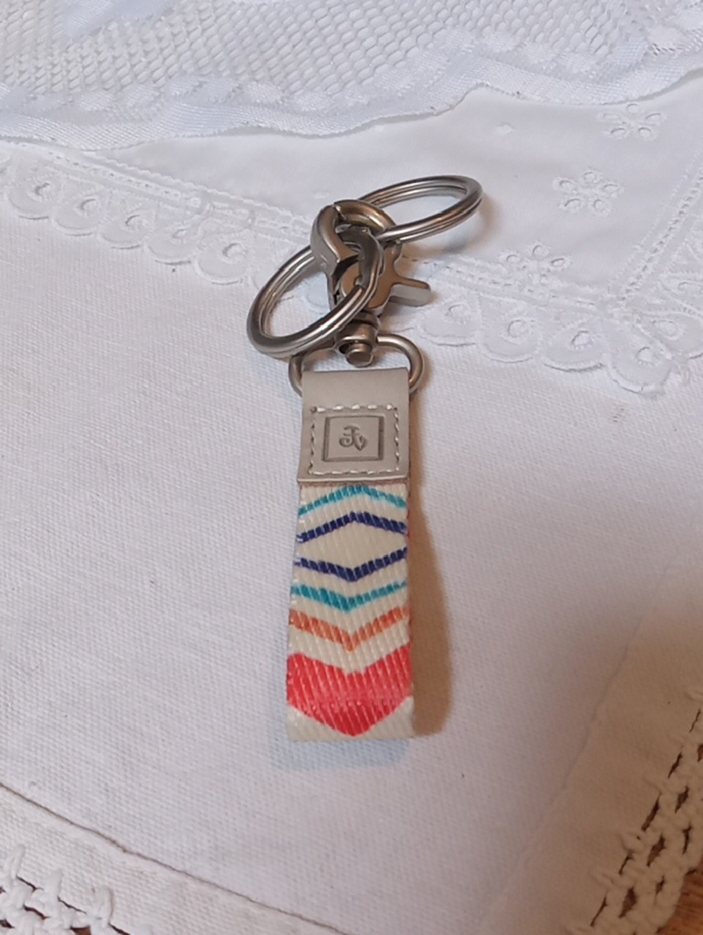 Finger Lanyard Keychain Chevron Stripes